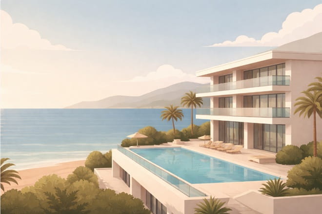 海辺のリゾートホテルイメージ