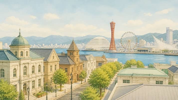 神戸の街と港